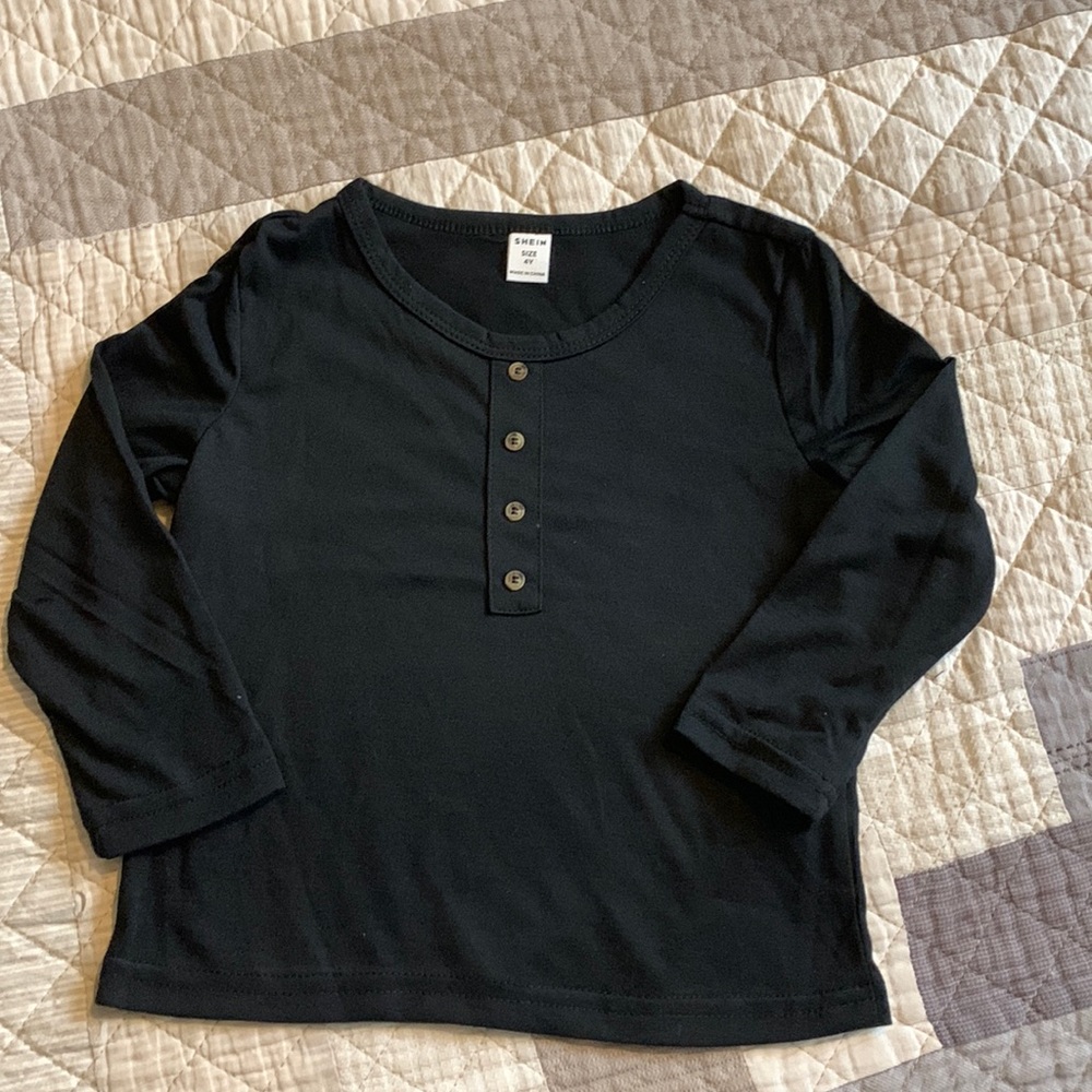 Black shein boys top